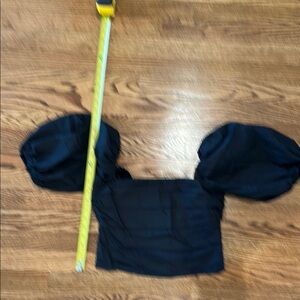 Black Puff Sleeve Top